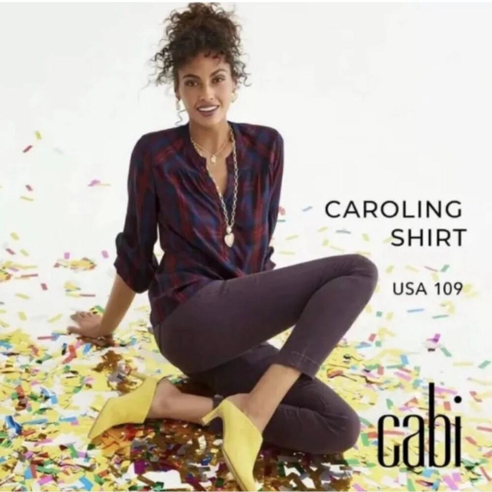 CAbi Caroling Plaid Button Down Shirt - size Large